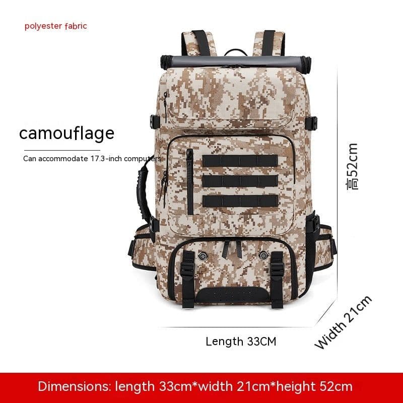 image-Men's Outdoor Mountaineering Large Capacity Travel Bag