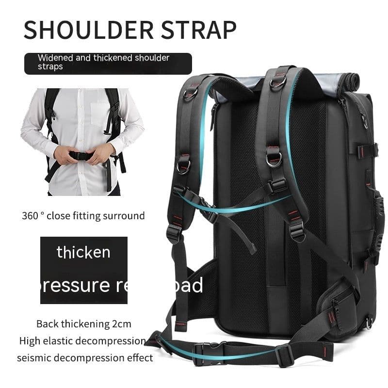 image-Men's Outdoor Mountaineering Large Capacity Travel Bag