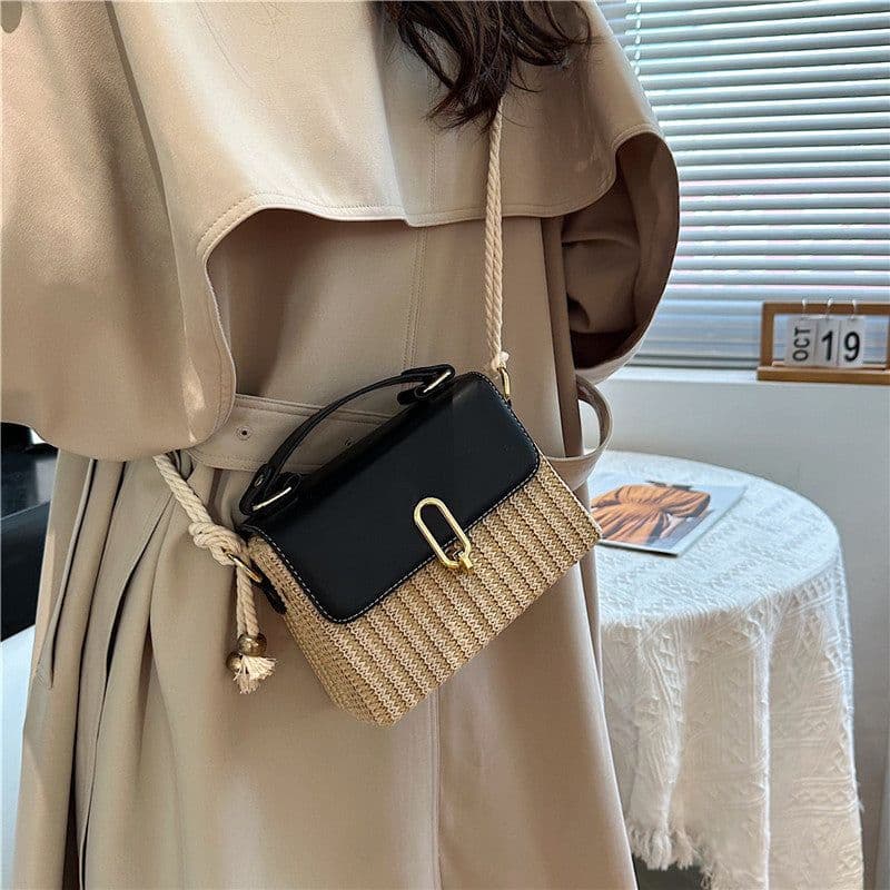 image-Handbag Western Style One-shoulder Versatile Woven Bag