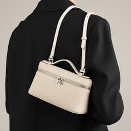 image-Women's First Layer Cowhide Portable Box Messenger Bag