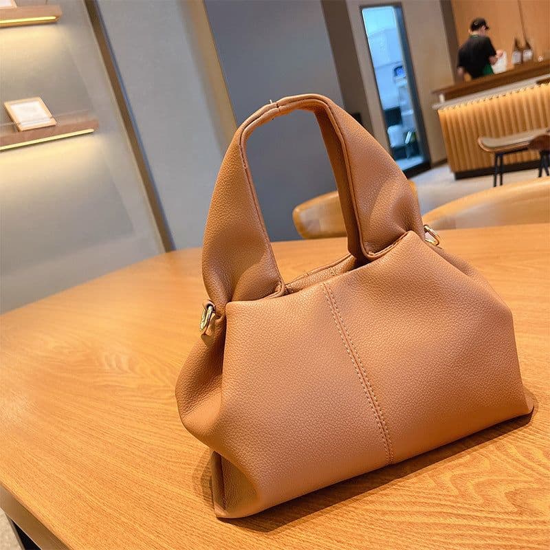 image-Solid Color Lunch Box European And American Fashion Portable Shoulder Messenger Bag