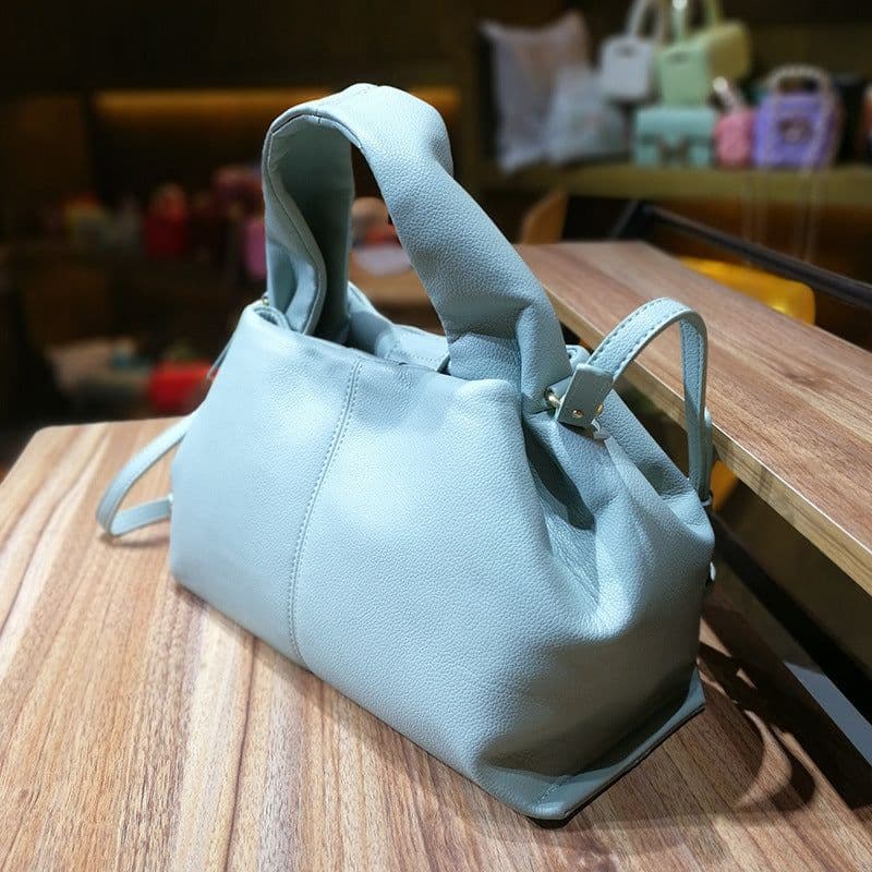 image-Solid Color Lunch Box European And American Fashion Portable Shoulder Messenger Bag