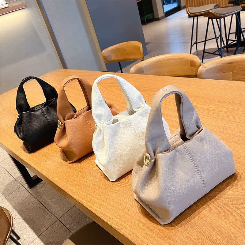 image-Solid Color Lunch Box European And American Fashion Portable Shoulder Messenger Bag