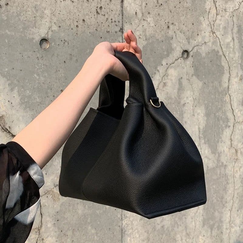 image-Solid Color Lunch Box European And American Fashion Portable Shoulder Messenger Bag