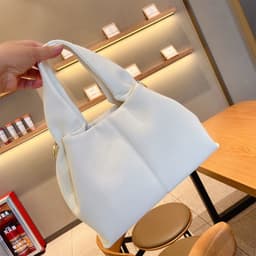 image-Solid Color Lunch Box European And American Fashion Portable Shoulder Messenger Bag