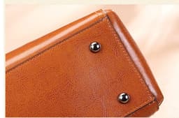 image-Women's Real Cowhide Multifunctional Tote