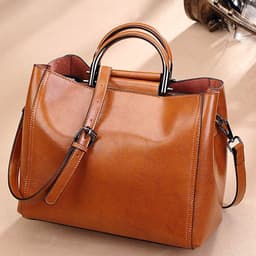 image-Women's Real Cowhide Multifunctional Tote