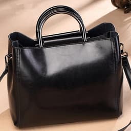 image-Women's Real Cowhide Multifunctional Tote