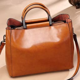 image-Women's Real Cowhide Multifunctional Tote