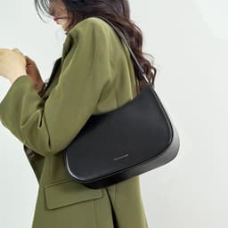 image-Women's Fashion Baguette Leather Bag