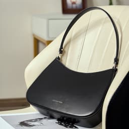 image-Women's Fashion Baguette Leather Bag