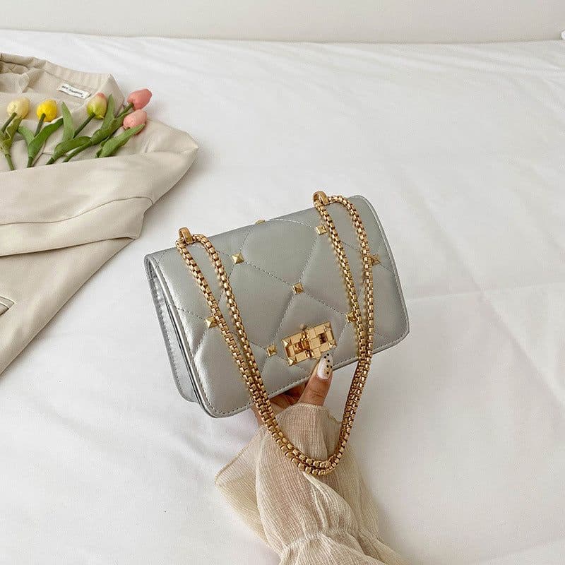 image-Summer Rivet Fashion Popular Chain Crossbody Shoulder Bag