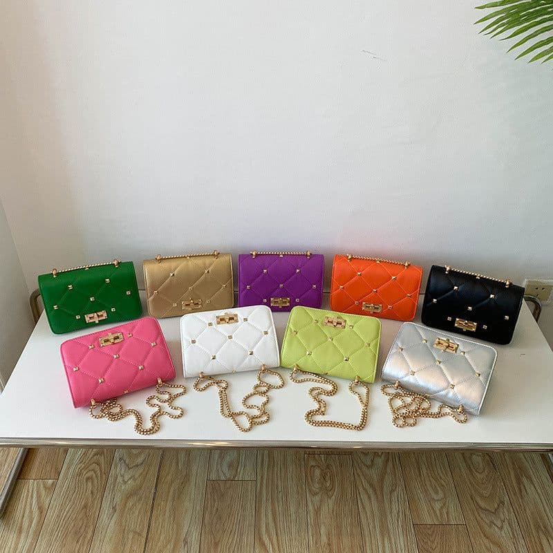image-Summer Rivet Fashion Popular Chain Crossbody Shoulder Bag