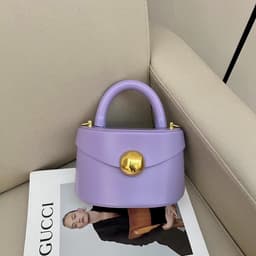 image-Women's Cow Leather Bag Semicircle Box