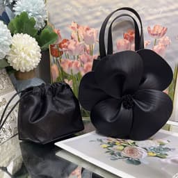 image-French Style Petal Flower Tote Bag One Shoulder Crossbody