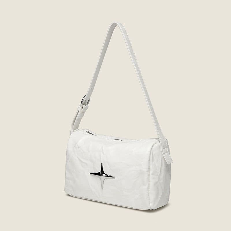 image-Boston Large Capacity Pillow Bag Pleated All-match Shoulder Bag