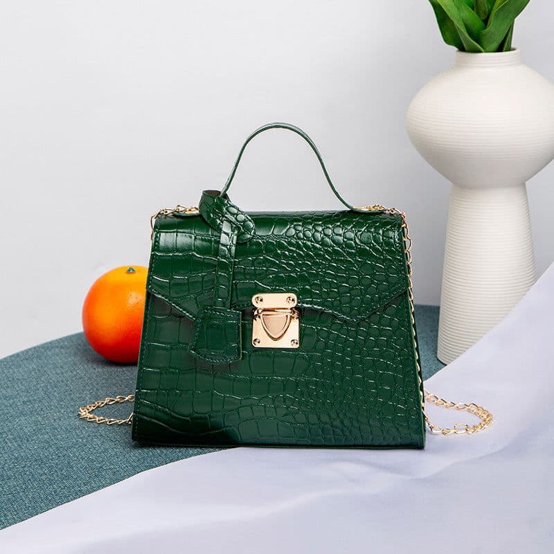 image-Street Fashion PU Crocodile Pattern Women's Handbag