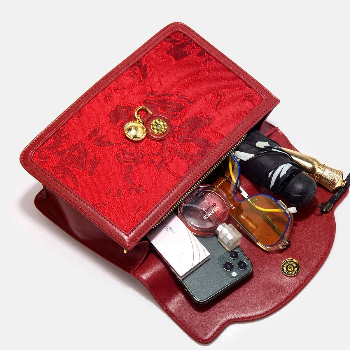 image-Red Wedding Bag Bridal Bag Women's New Large Capacity