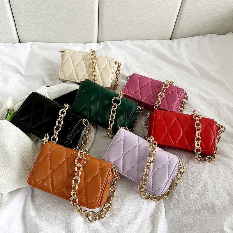 image-New Fashion Rhombus Chain Small Square Bag Casual All-matching