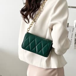image-New Fashion Rhombus Chain Small Square Bag Casual All-matching