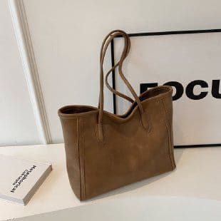 image-Large Capacity Autumn And Winter Shoulder Bag Casual Retro Class Commuter Tote