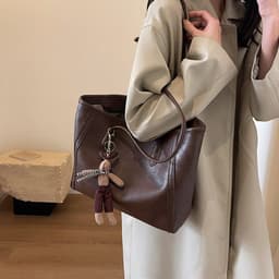 image-Large Capacity Autumn And Winter Shoulder Bag Casual Retro Class Commuter Tote