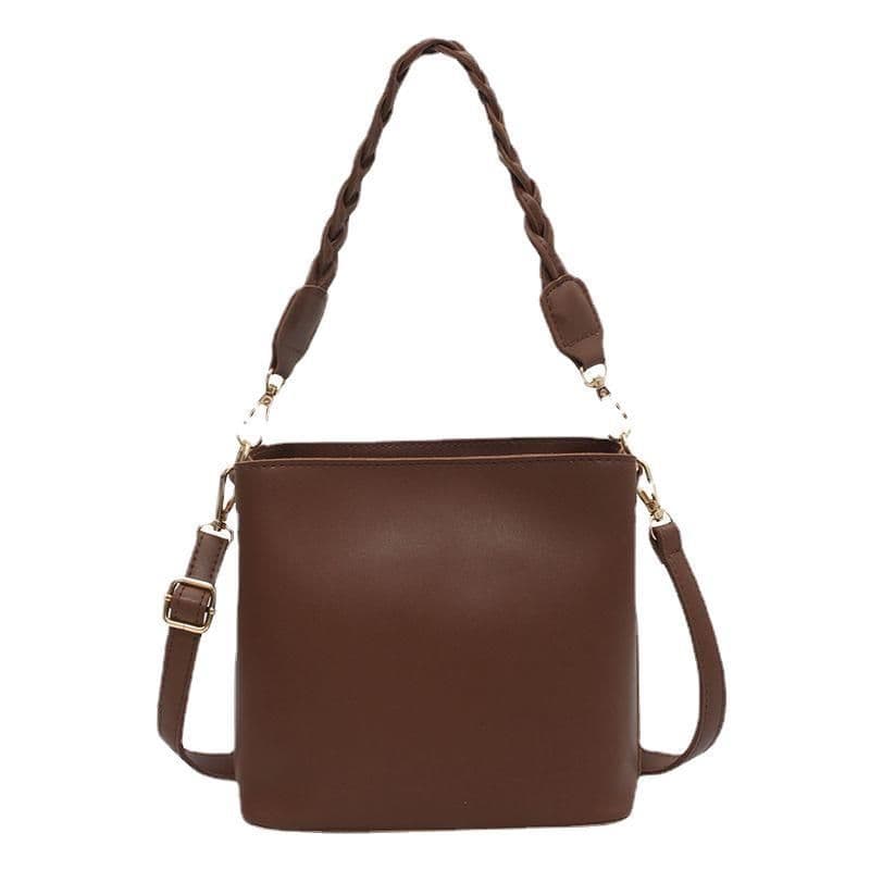 image-Fashion Retro One-shoulder Crossbody Underarm Bucket Bag