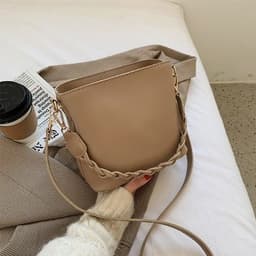 image-Fashion Retro One-shoulder Crossbody Underarm Bucket Bag