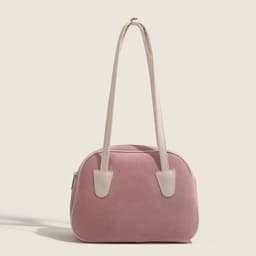 image-South Korea Niche Portable Bowling Contrast Color Frosted Pillow Bag