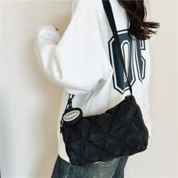image-Fashionable Stylish Diamond Embroidery Thread Street Trendy Crossbody Bag