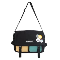 image-Tooling Korean Style Contrast Color Student Shoulder Bag Japanese-style Retro Color Matching