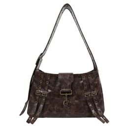 image-Heavy Metal Crossbody Punk Leisure Large Capacity Belt Decoration Big Bag
