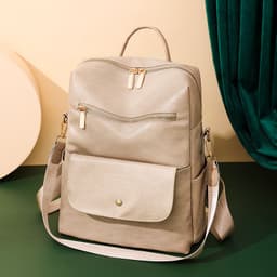 image-Retro Fashion Ladies Backpack Casual All-match Multifunctional Outdoor Travel Bag