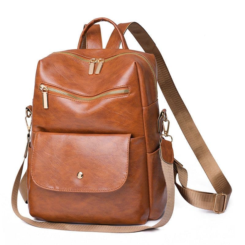 image-Retro Fashion Ladies Backpack Casual All-match Multifunctional Outdoor Travel Bag