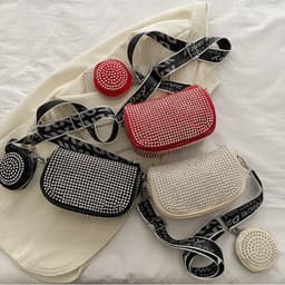 image-Rhinestone Shoulder Bag With Small Purse Fashion Party Underarm Crossbody Bag For Women Luxury Designer Bags