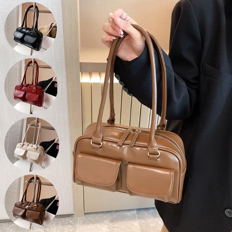 image-Multi-pocket Design Shoulder Bag Fashion Versatile Square Handbags Women Underarm Bags