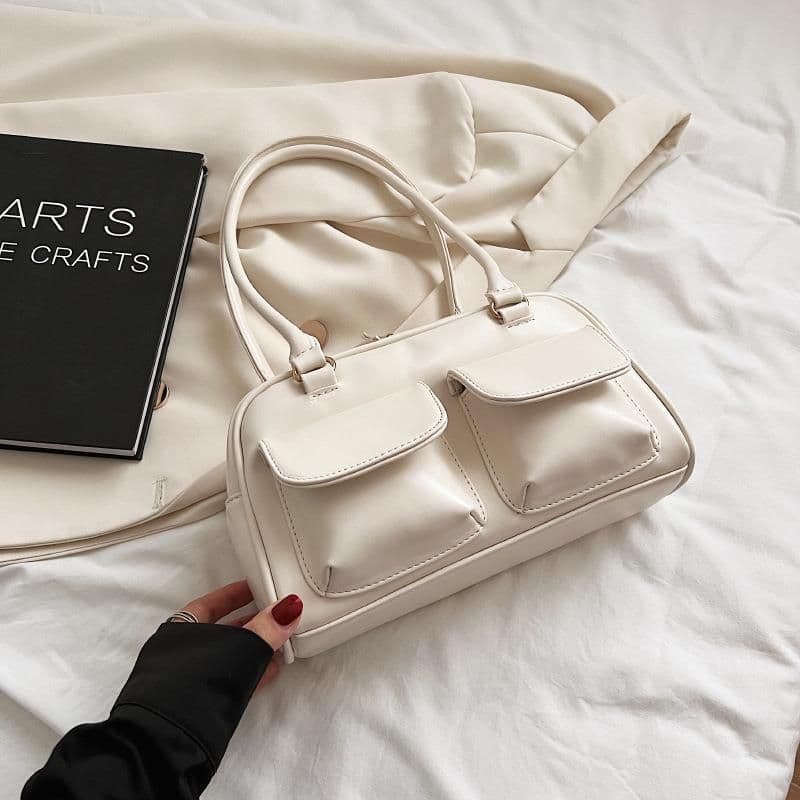 image-Multi-pocket Design Shoulder Bag Fashion Versatile Square Handbags Women Underarm Bags
