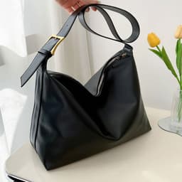 image-Large-capacity Shoulder Bag Women's Underarm Bag Retro Texture Totes Bag Fashion Casual Commuter Bags
