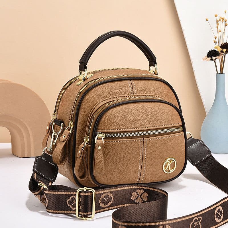 image-Versatile Crossbody Bag For Women Multi-zipper Design Shoulder Bags With Portable Fashion Handbags Small Square Bag