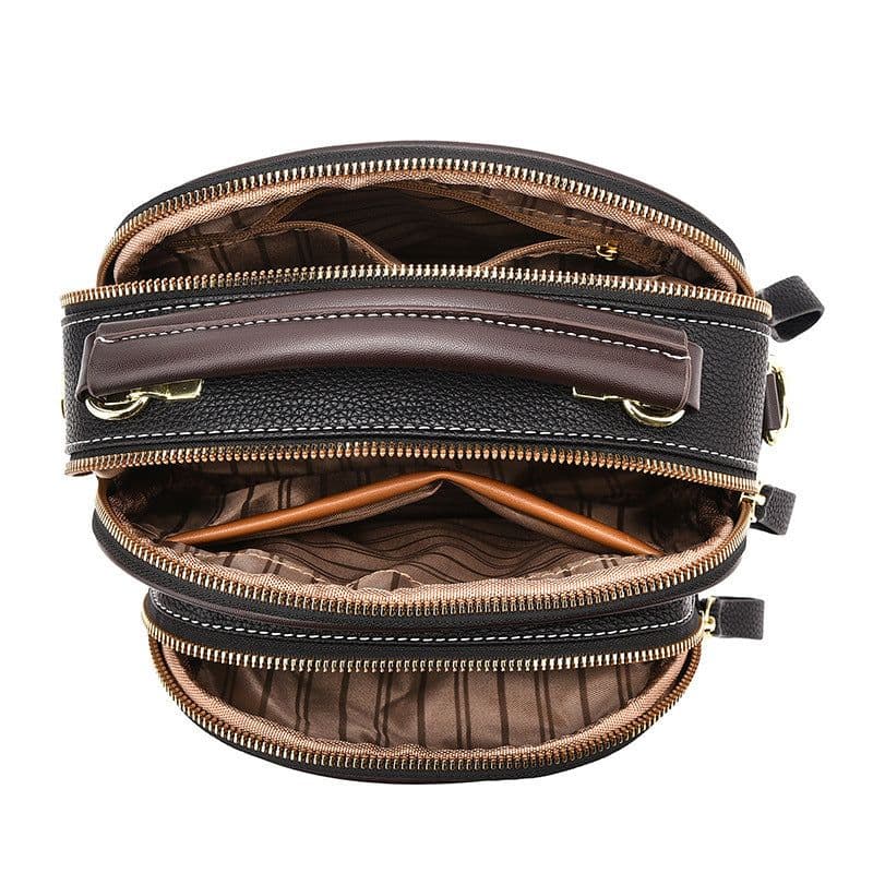 image-Versatile Crossbody Bag For Women Multi-zipper Design Shoulder Bags With Portable Fashion Handbags Small Square Bag