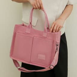 image-New Canvas Shoulder Bag Women Large Capacity Multi-pocket Handbags Casual Crossbody Shopper Bags For Students