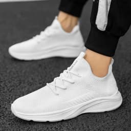 image-Breathable White Mesh Men's Casual Sneaker