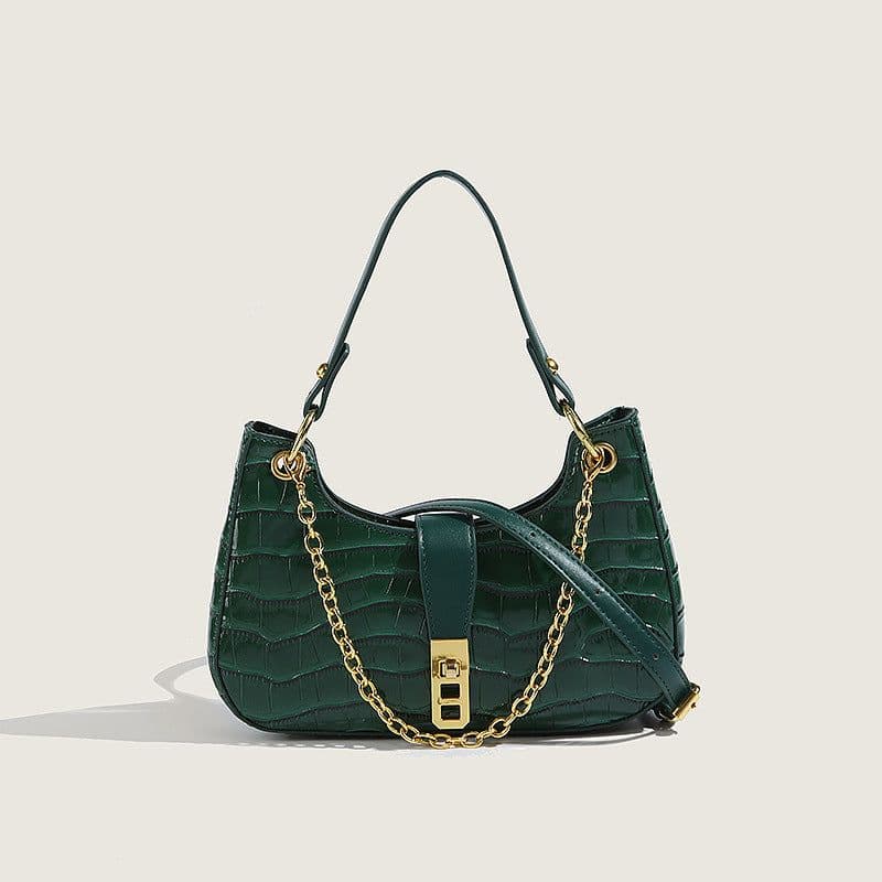 image-Fashionable Stone Pattern High-grade Shoulder Underarm Small Square Bag