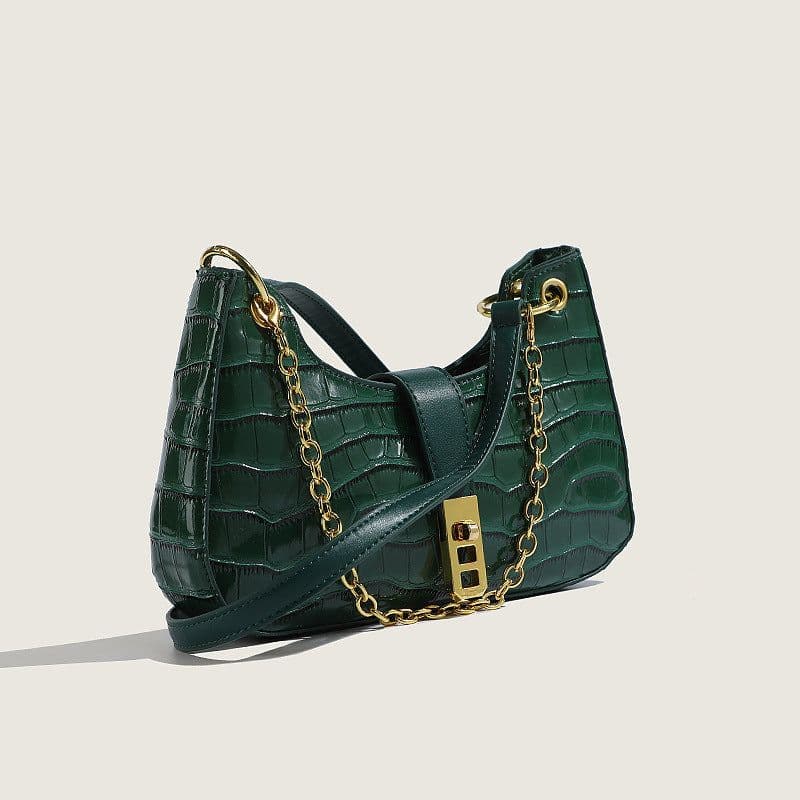 image-Fashionable Stone Pattern High-grade Shoulder Underarm Small Square Bag