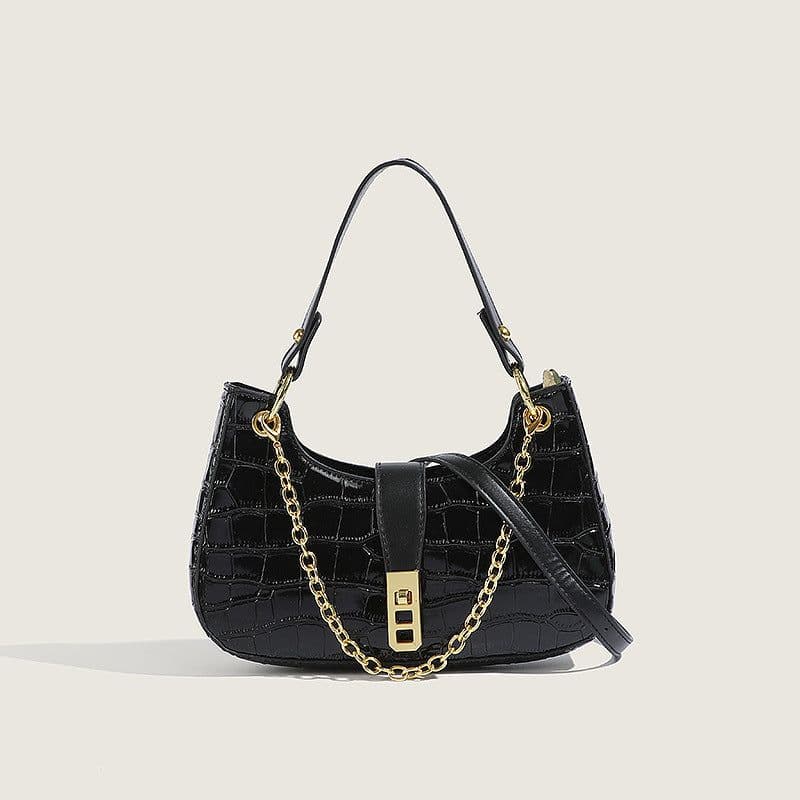 image-Fashionable Stone Pattern High-grade Shoulder Underarm Small Square Bag