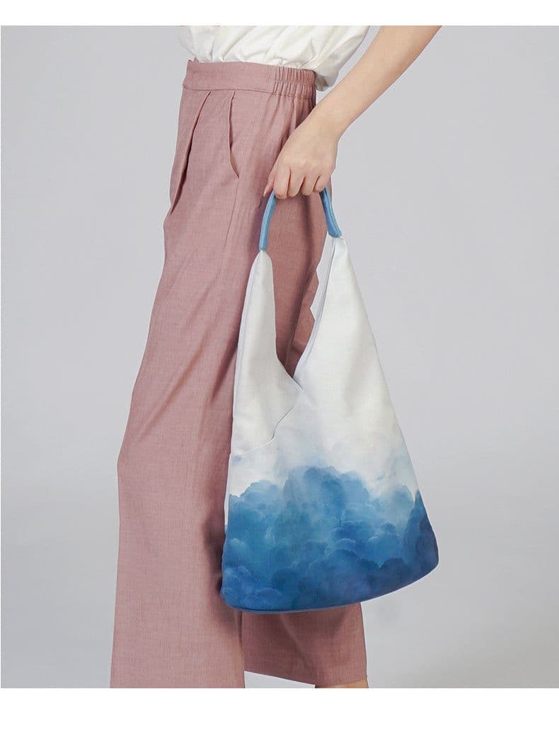 image-Simple Artistic Canvas Bag Female Large Capacity Shoulder Bag