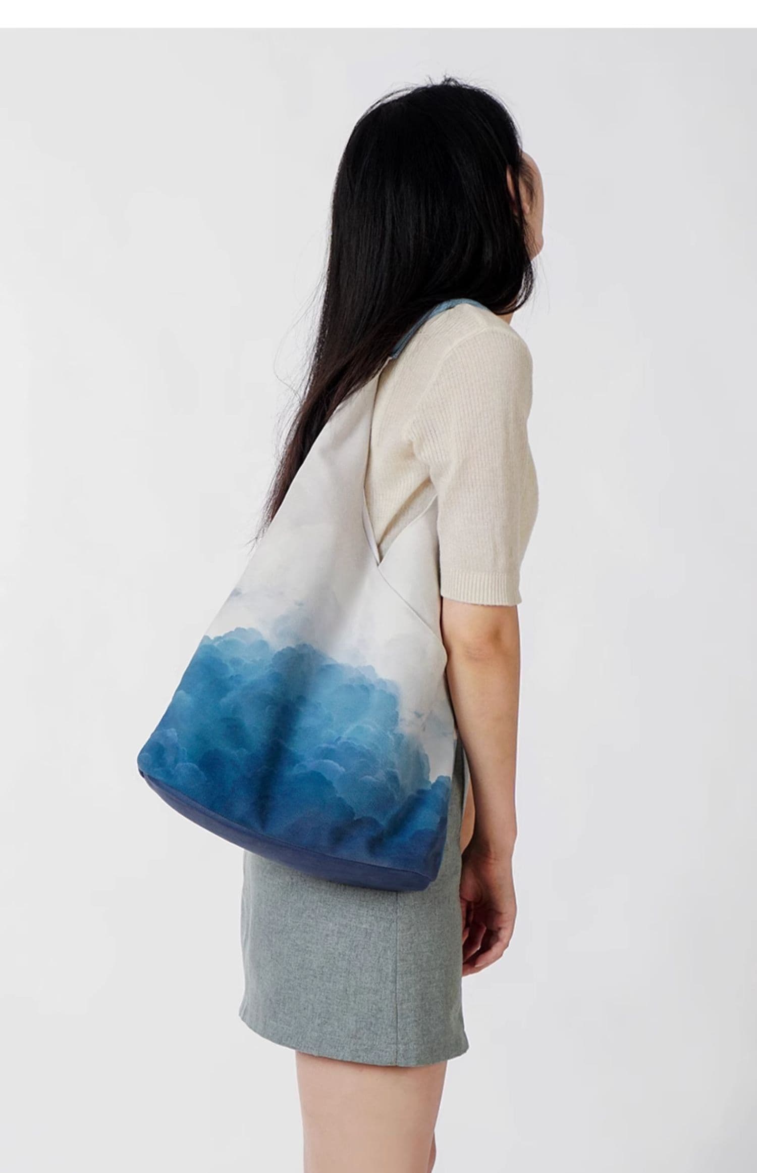 image-Simple Artistic Canvas Bag Female Large Capacity Shoulder Bag