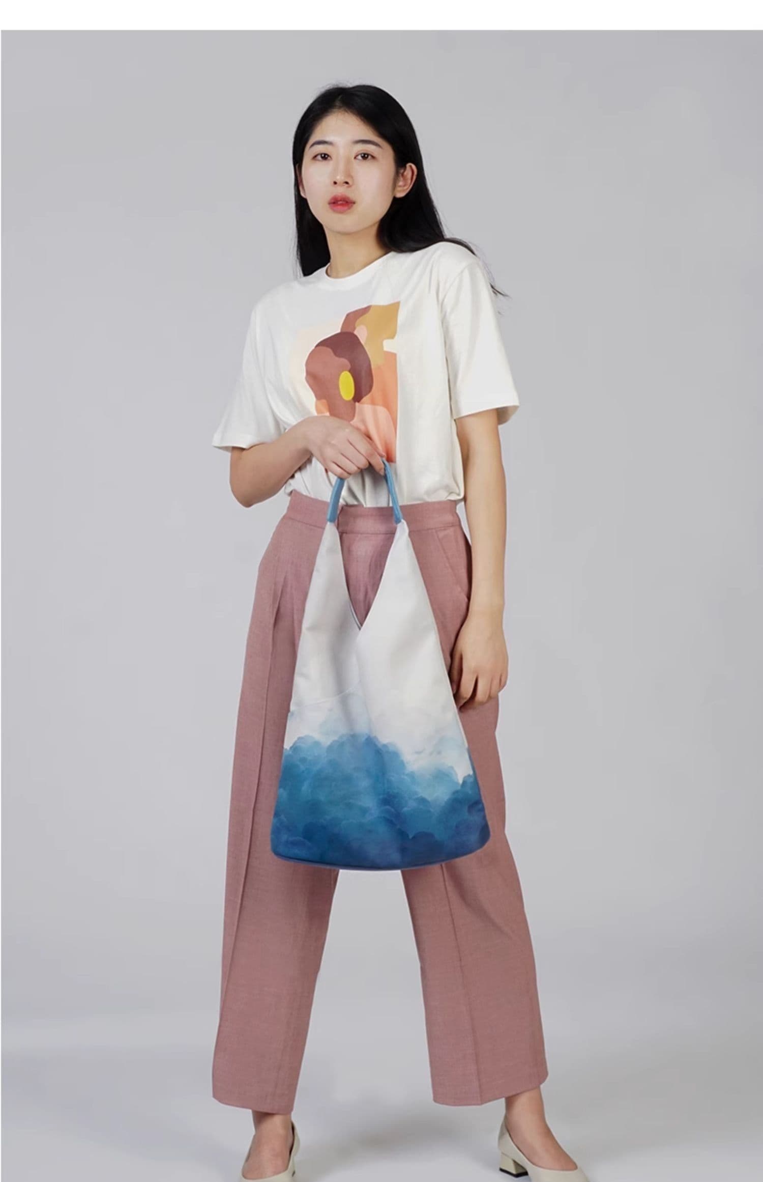 image-Simple Artistic Canvas Bag Female Large Capacity Shoulder Bag