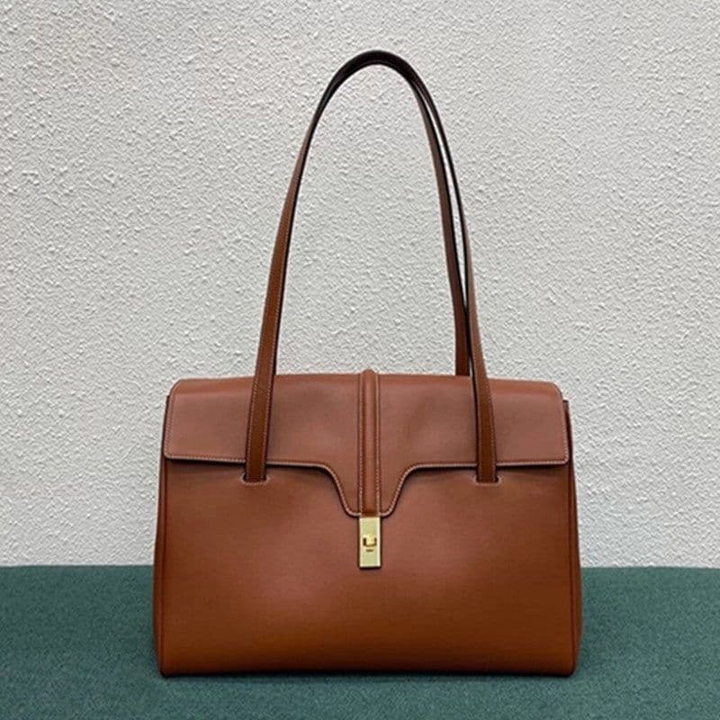 image-Large Capacity Totes First Layer Cowhide