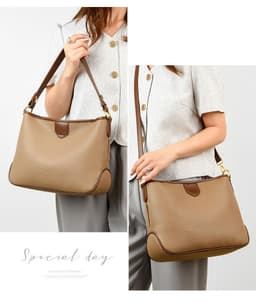 image-Bucket Bag Women's Leather Large-capacity Crossbody Bag